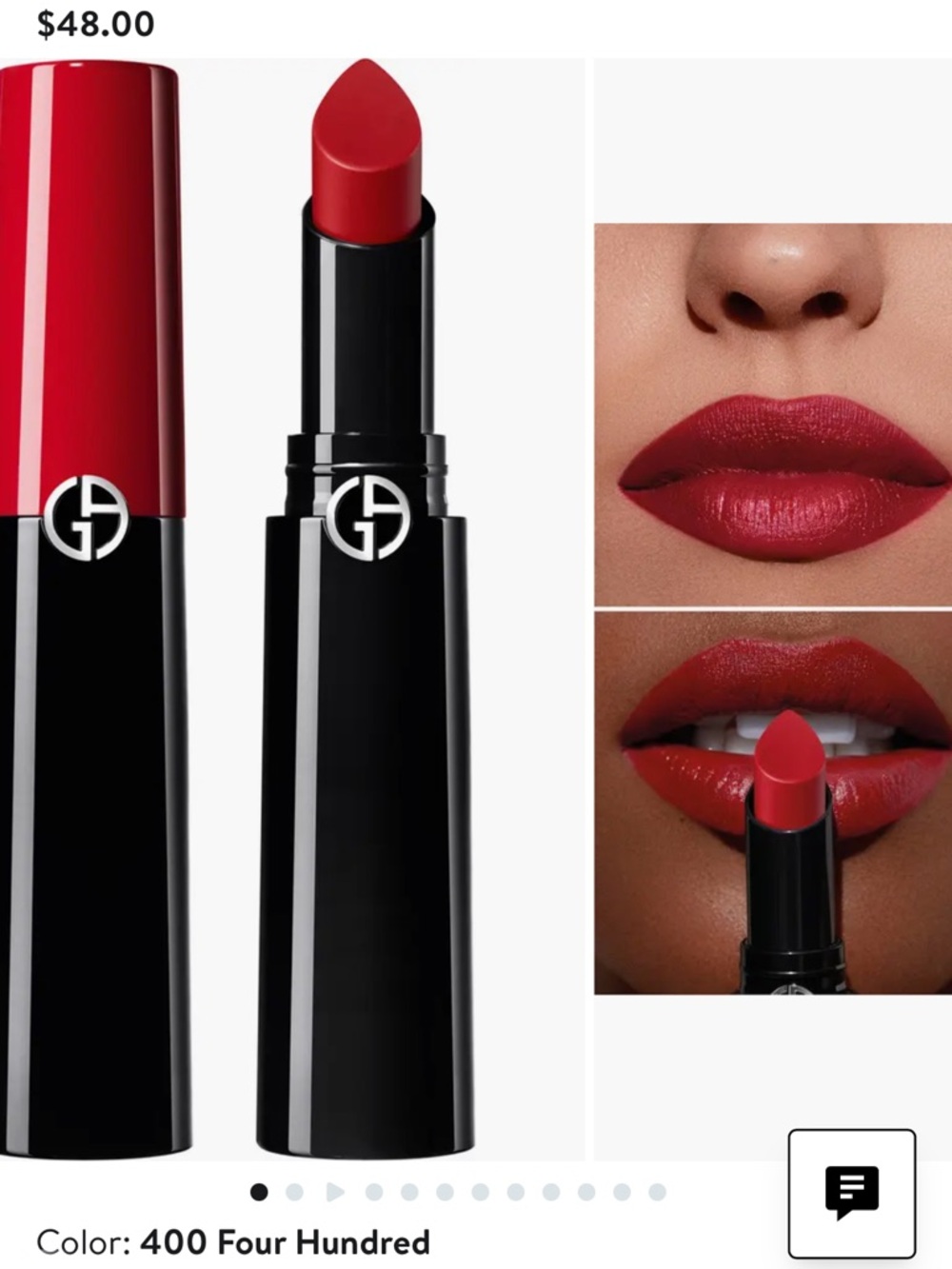 Giorgio Armani Lipstick in 400 Four Hundred Red